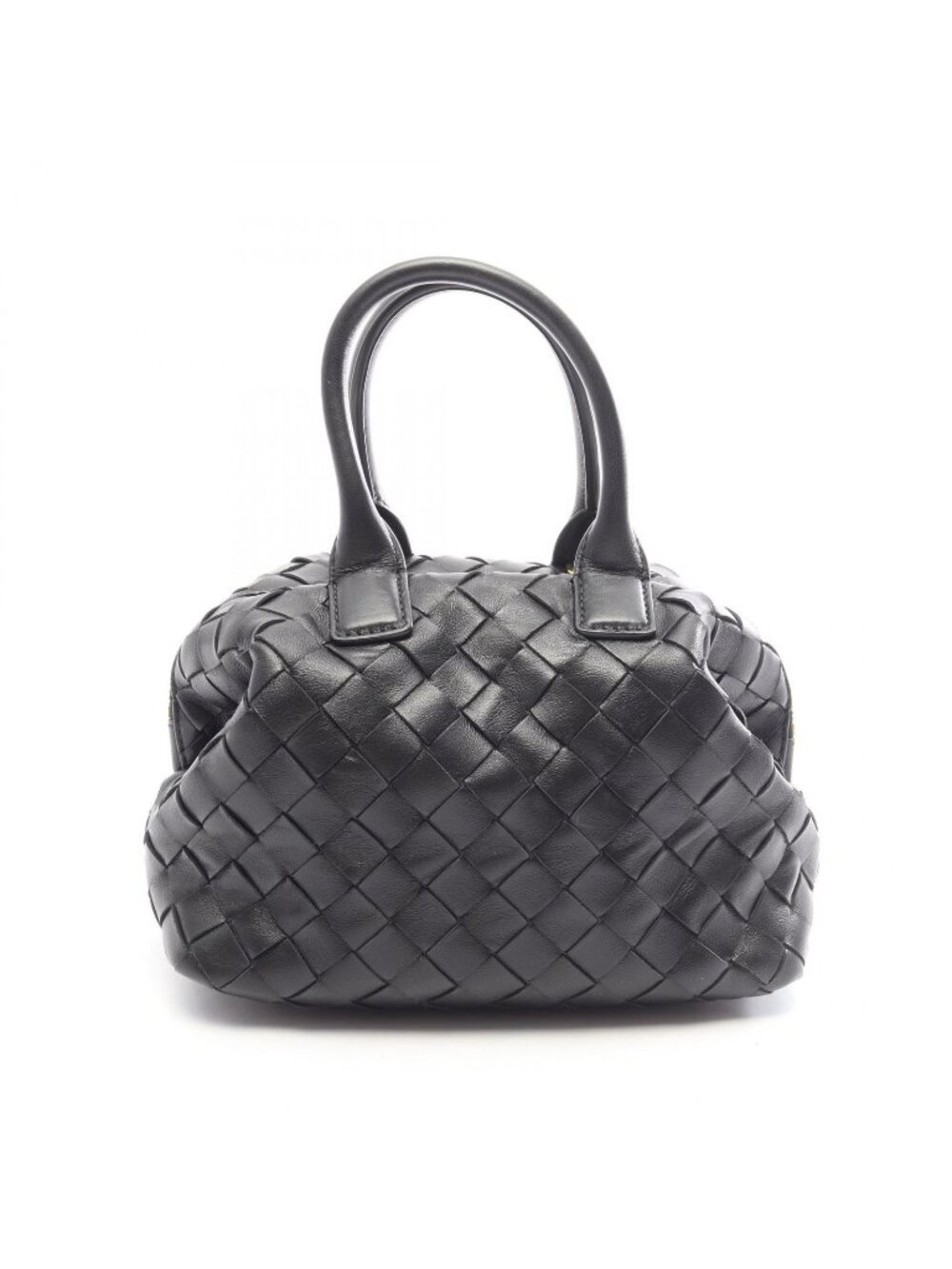 Bottega Veneta Handbag Intrecciato Mini Bauletto Black Leather